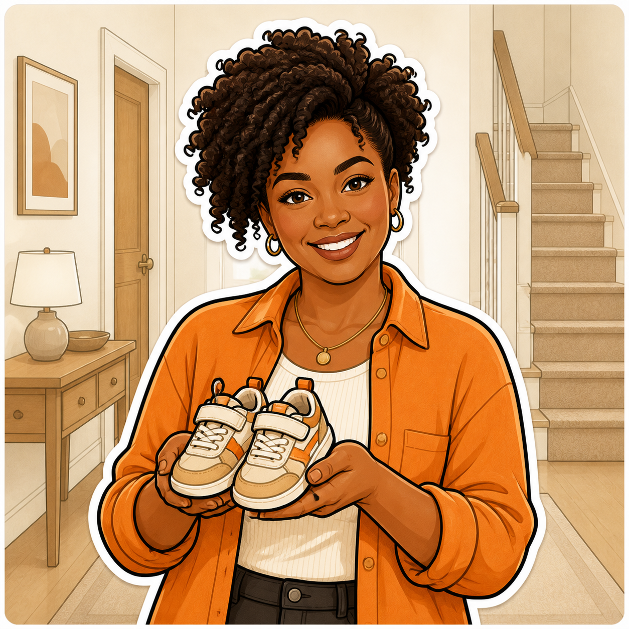 Illustrated example customer portrait