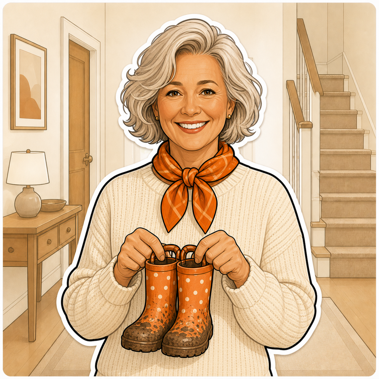 Illustrated example customer portrait
